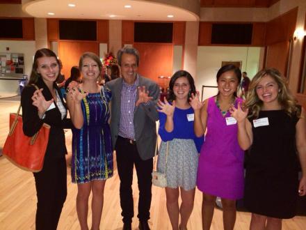 Fred Cook and PRSSA members